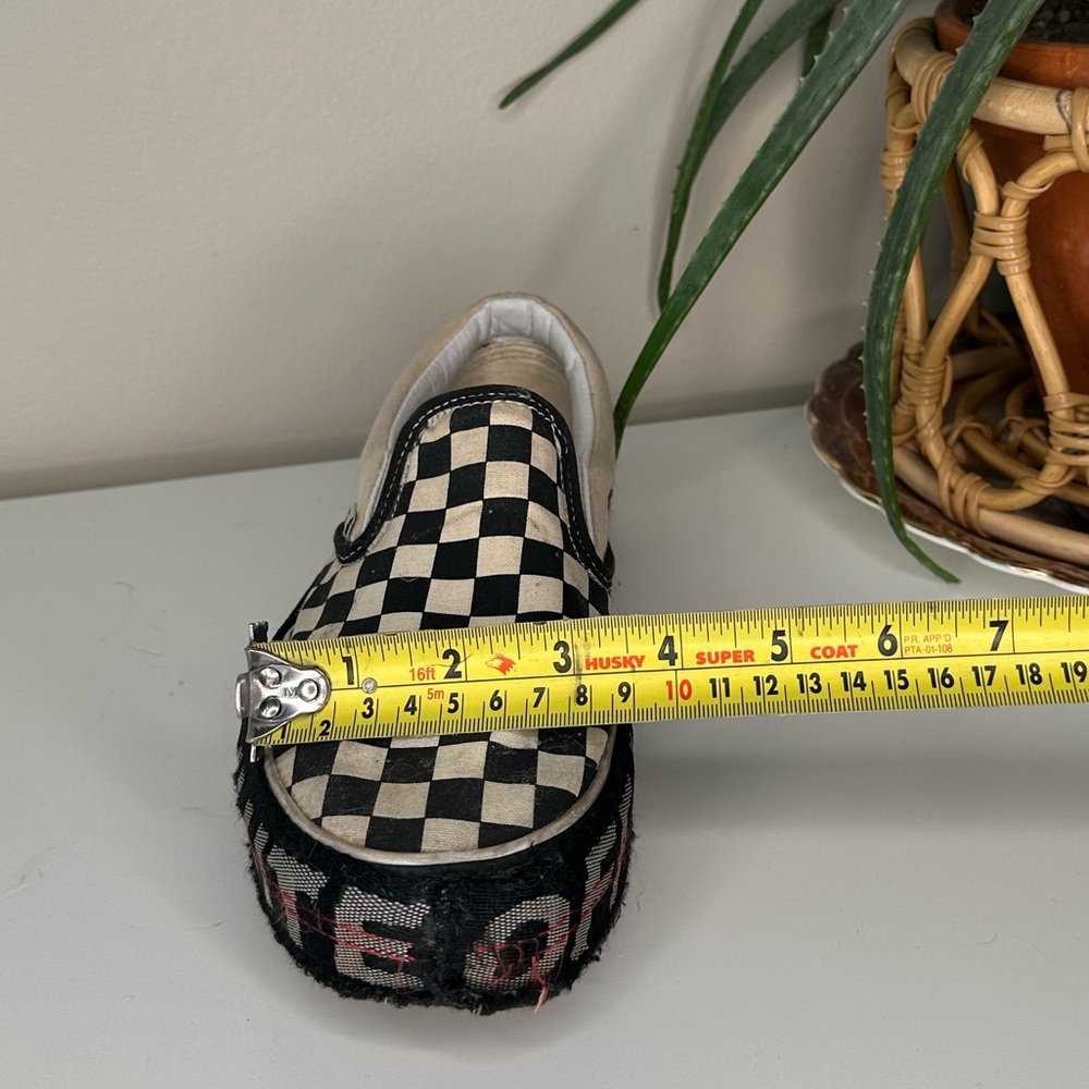 Custom Vans Checkerboard Slip-Ons w/ Off-White Style Platform Belt Wrap M6.5 W8 - Picture 13 of 13